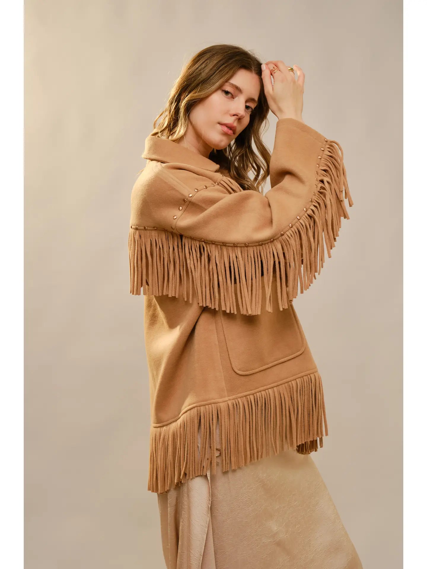 Brushed Fringe Jacket – Kokomoko Boutique