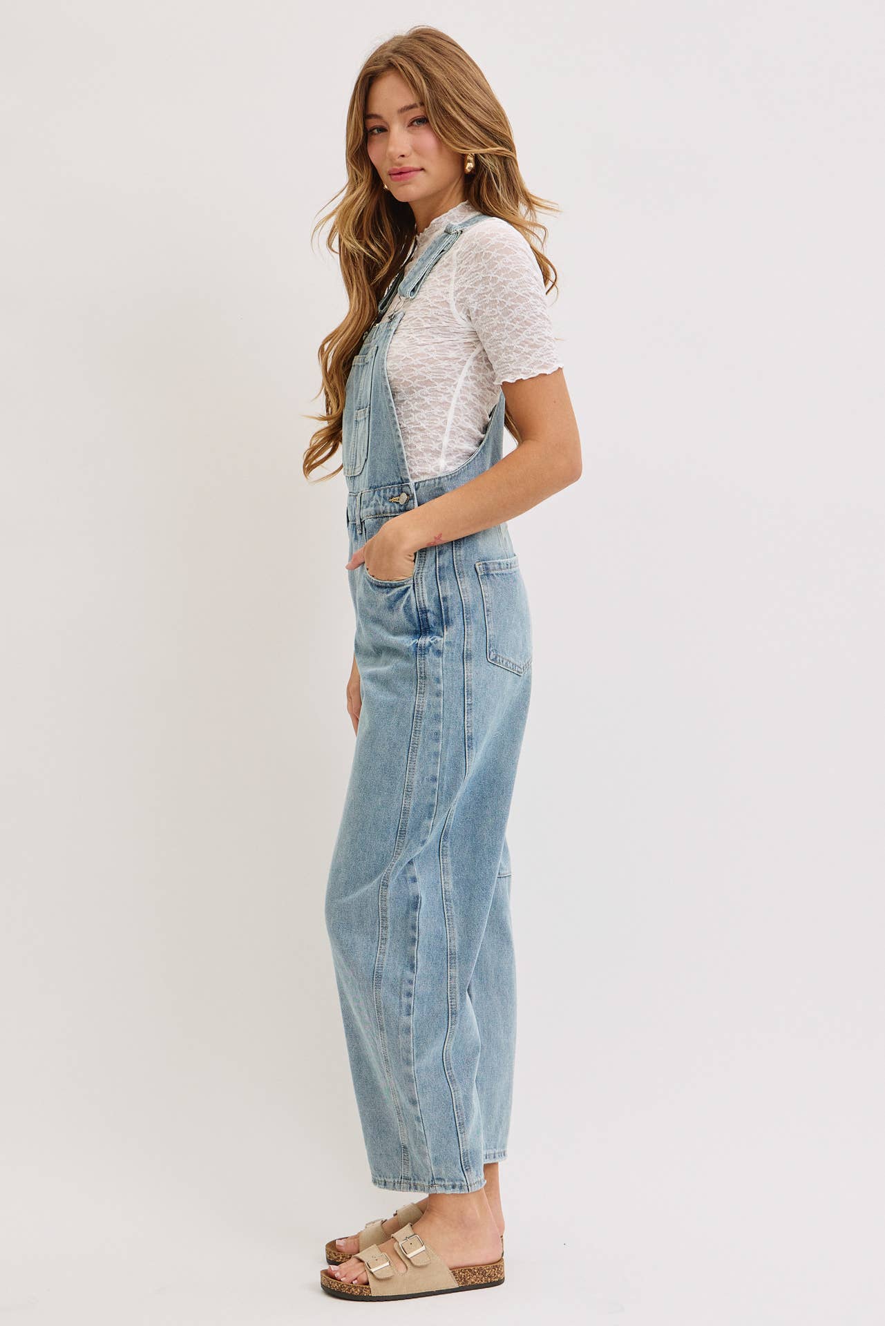 Barrel-Leg Overalls