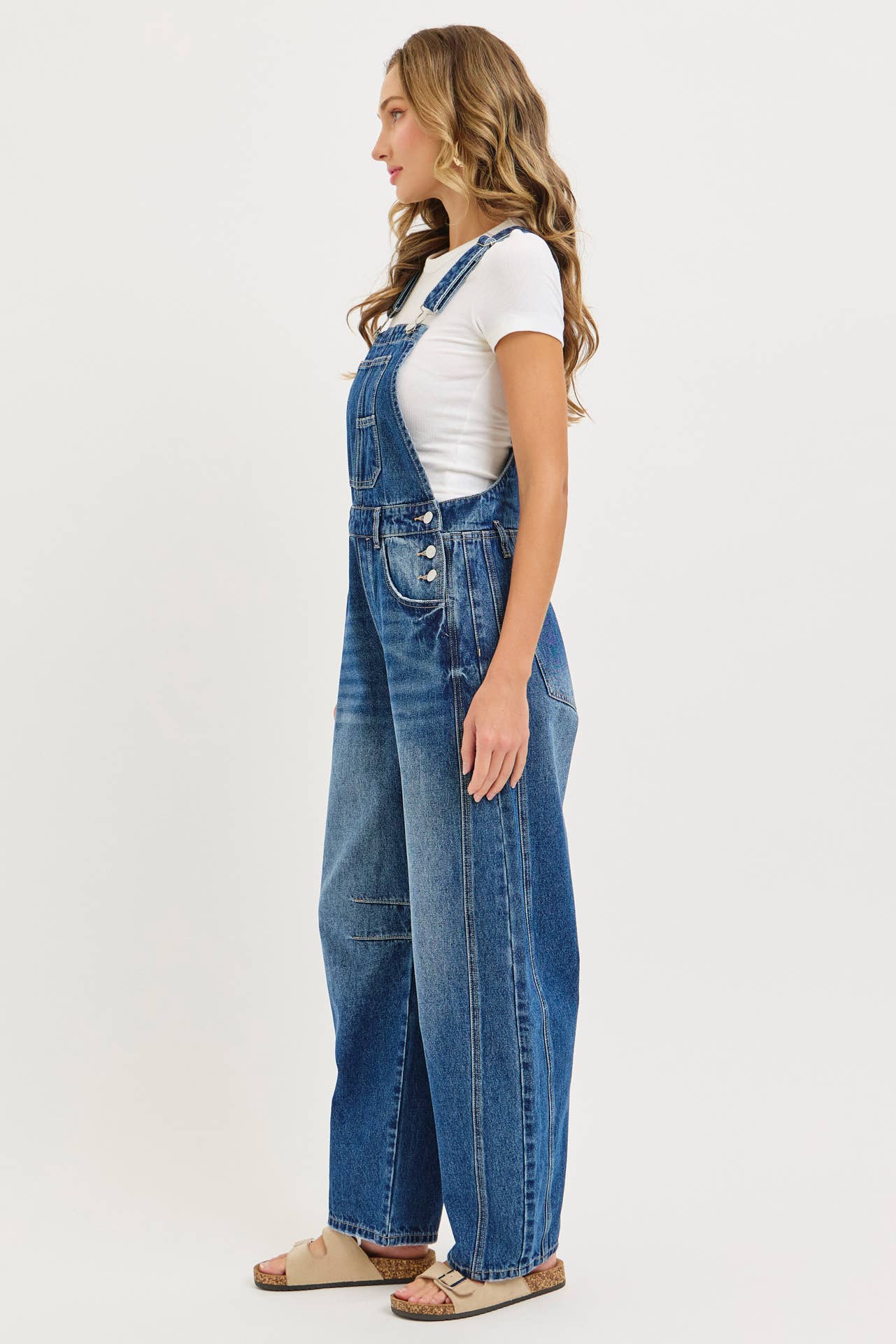 Barrel-Leg Overalls