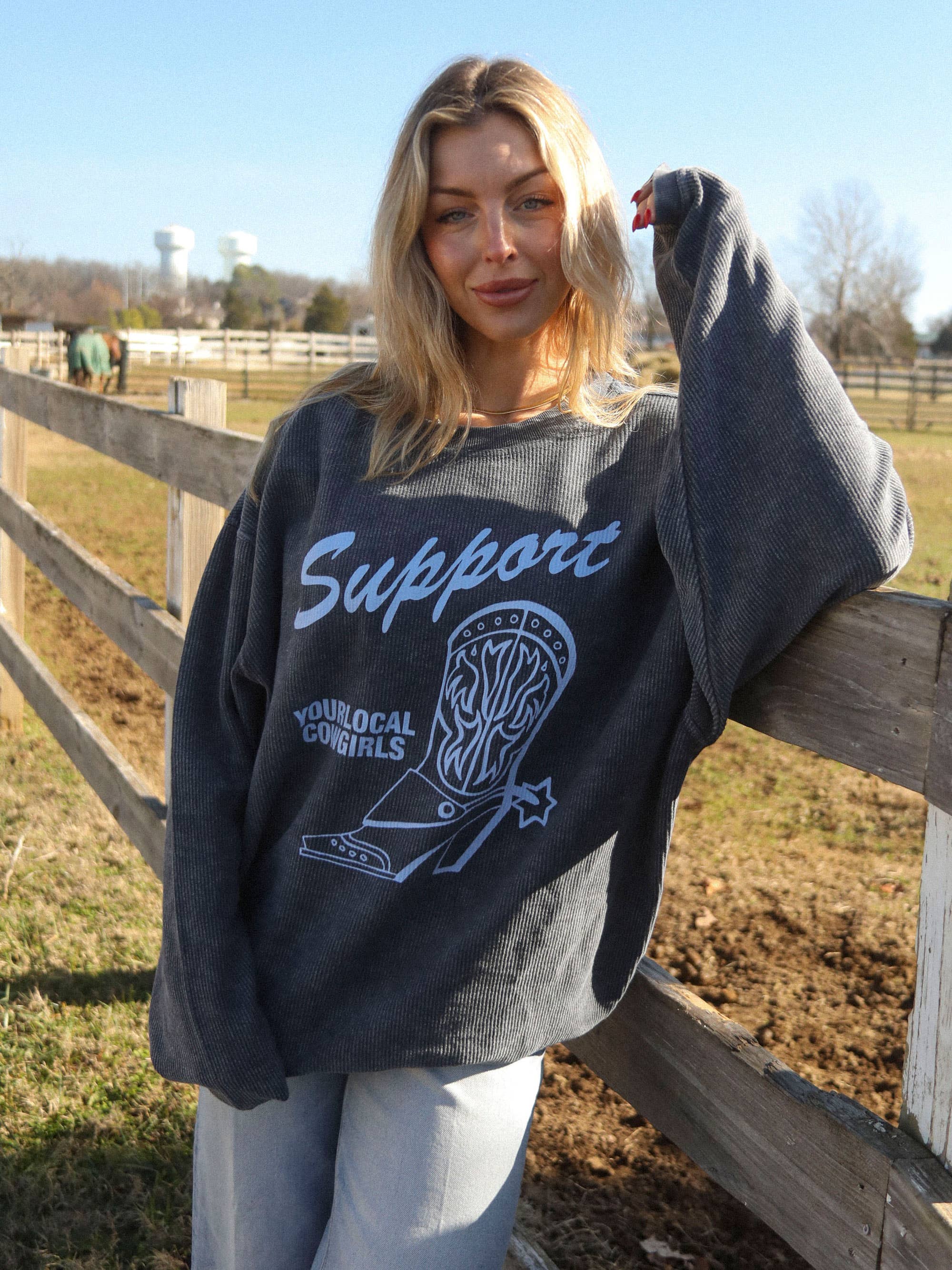 Support Your Cowgirls Crewneck