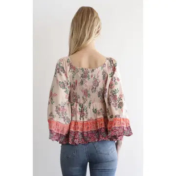 Long Flare Sleeve Top
