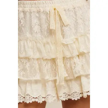 Lace Tiered Shorts