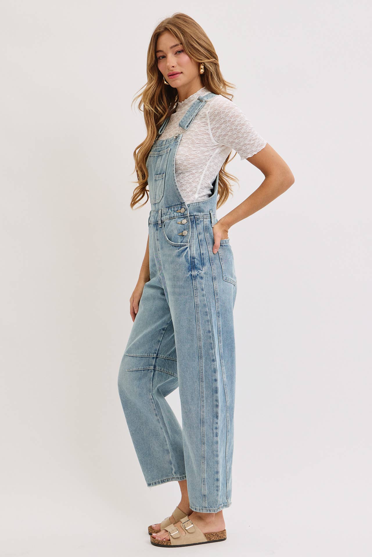 Barrel-Leg Overalls