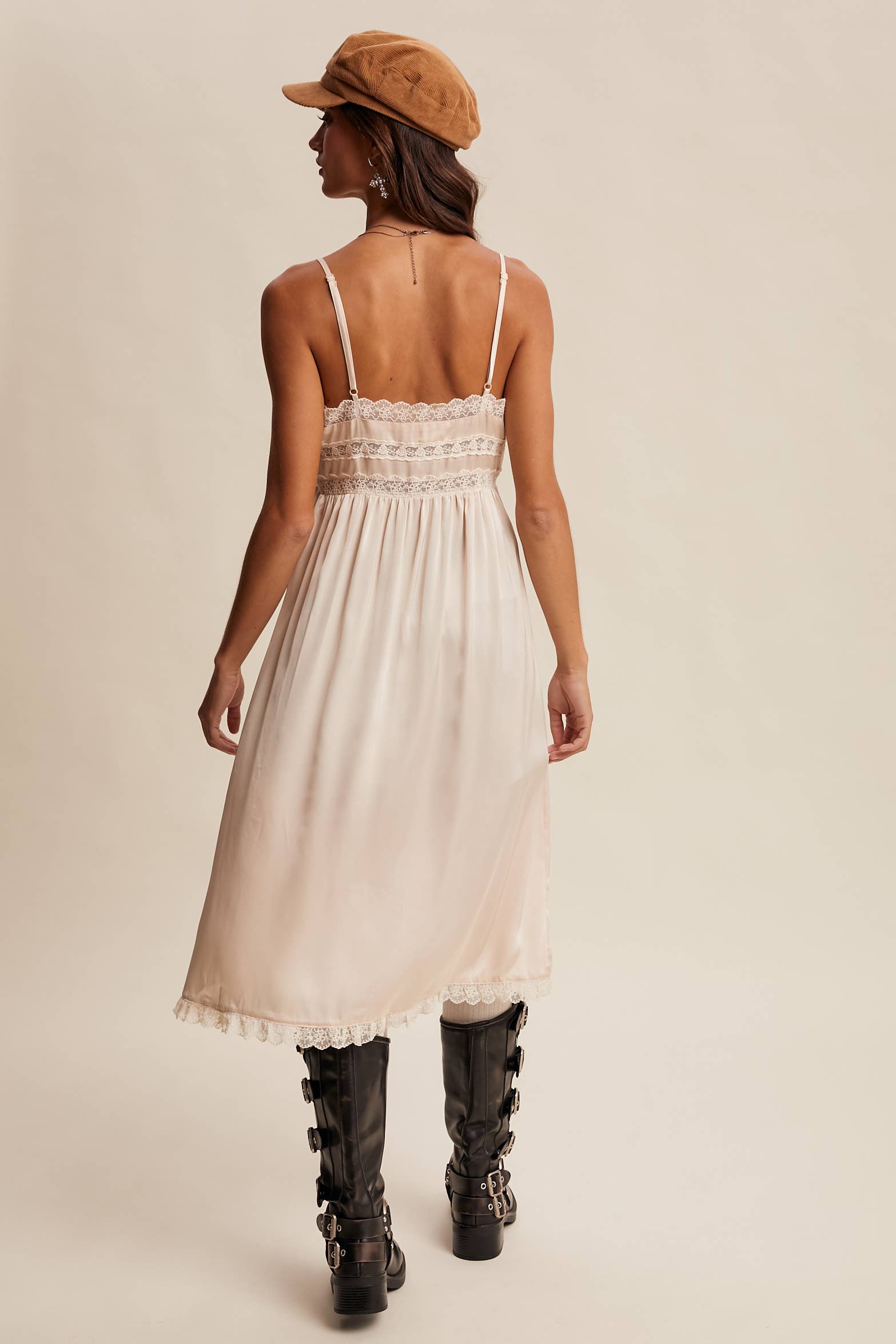 Lace Trim Maxi Cami