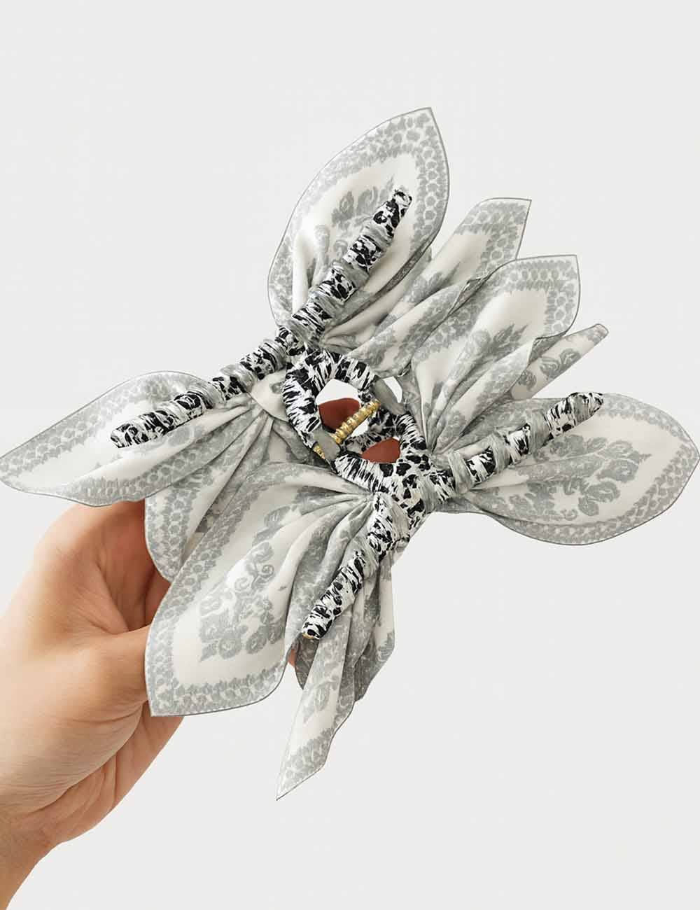 Paisley Floral Print Bow Knot Hair Clip