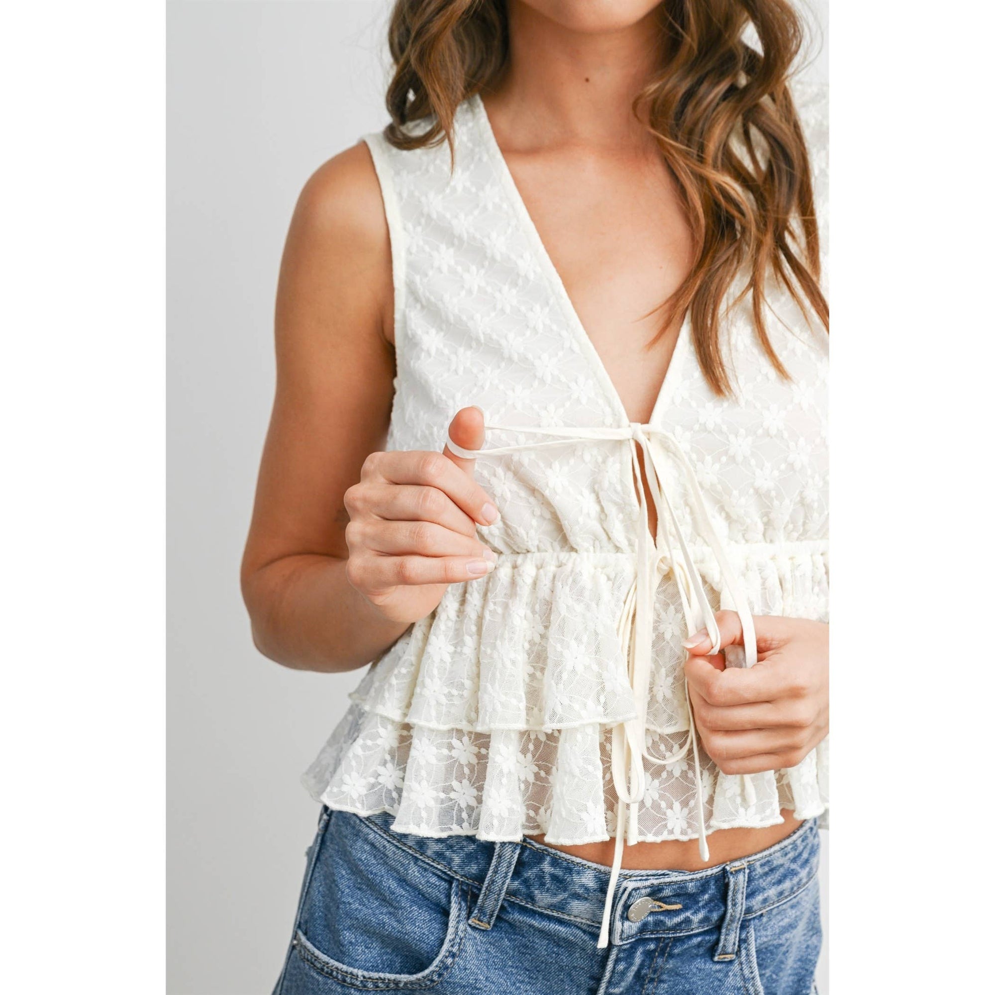 Tiered Ruffle Tank Top