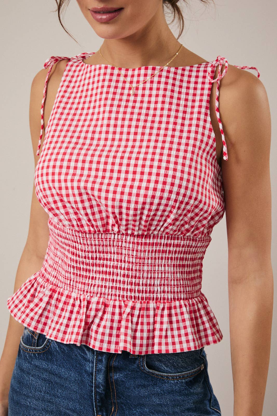 Boat Neck Sleeveless Top