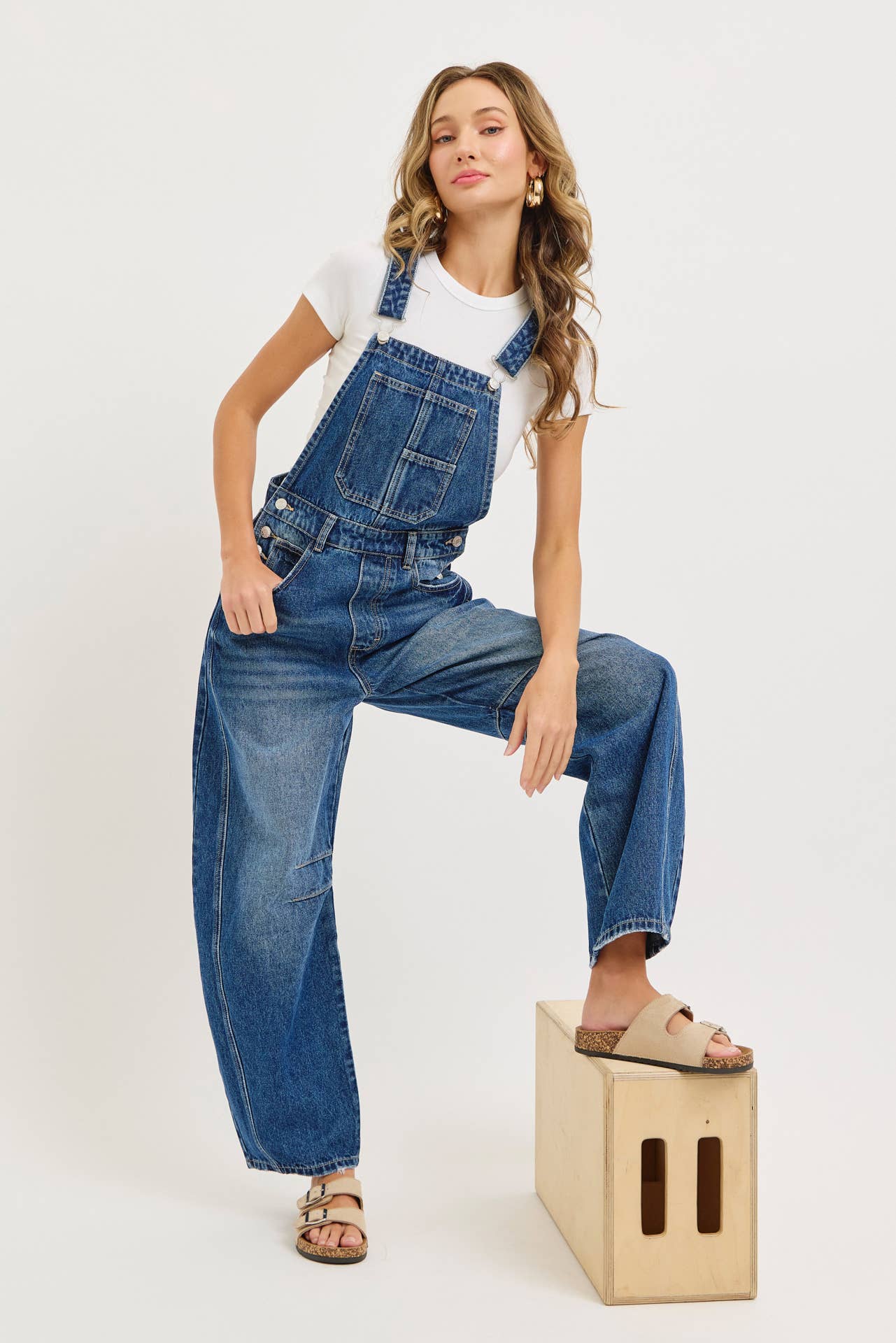 Barrel-Leg Overalls