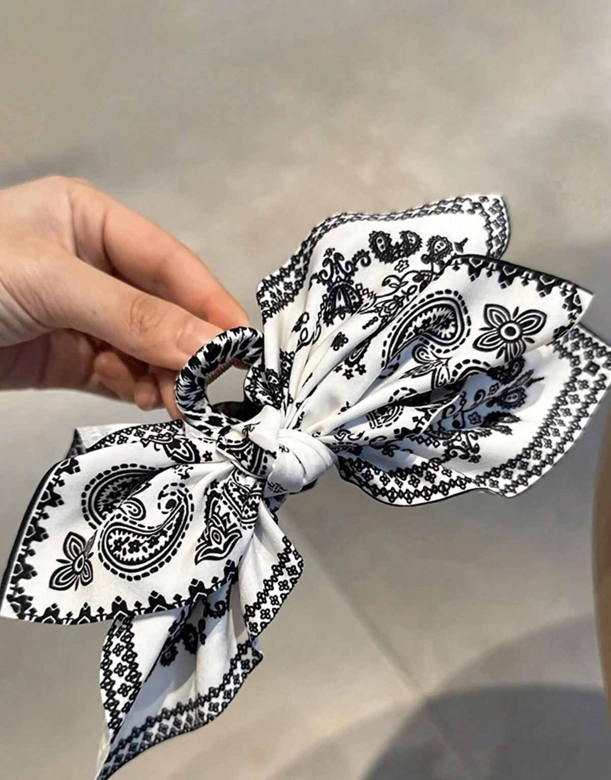 Paisley Bow Hair Clips