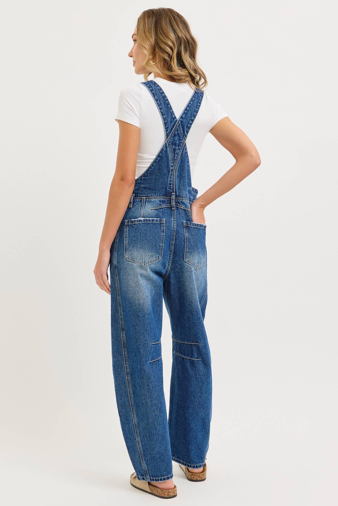 Barrel-Leg Overalls