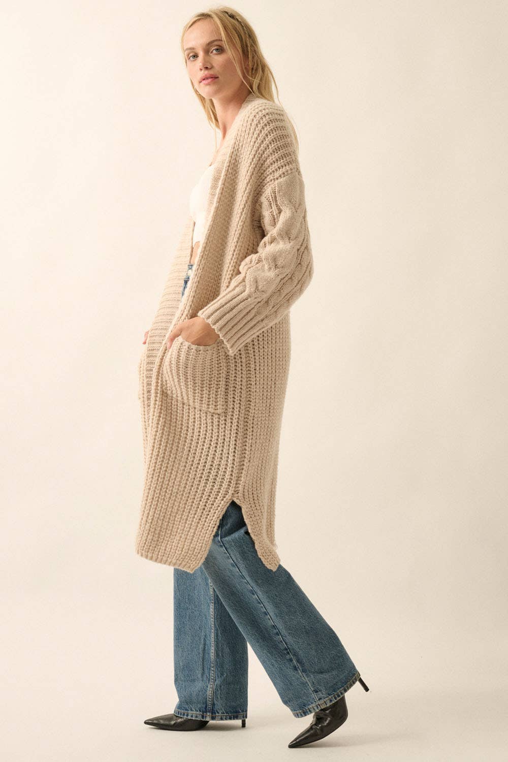 Knit Cable Knit Cardigan