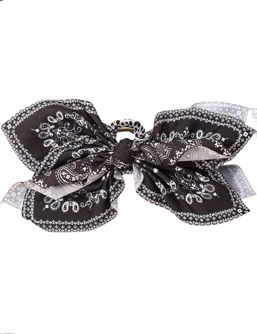 Paisley Floral Print Bow Knot Hair Clip
