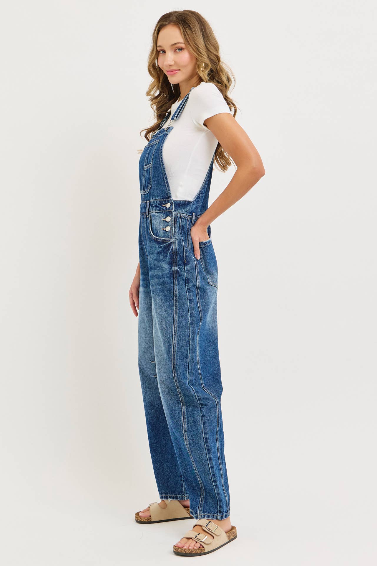 Barrel-Leg Overalls