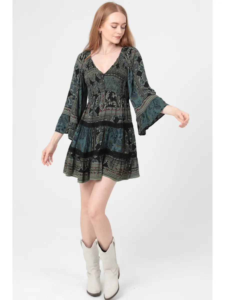 Long Bell Sleeve Dress