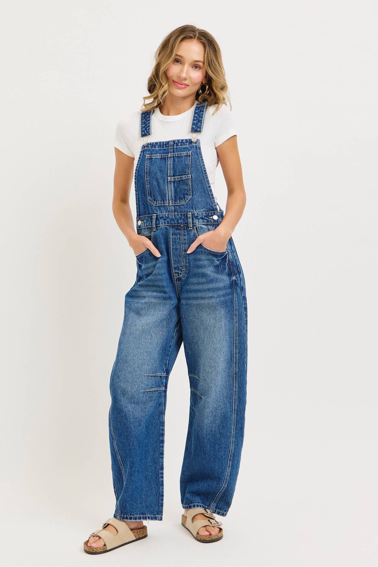Barrel-Leg Overalls