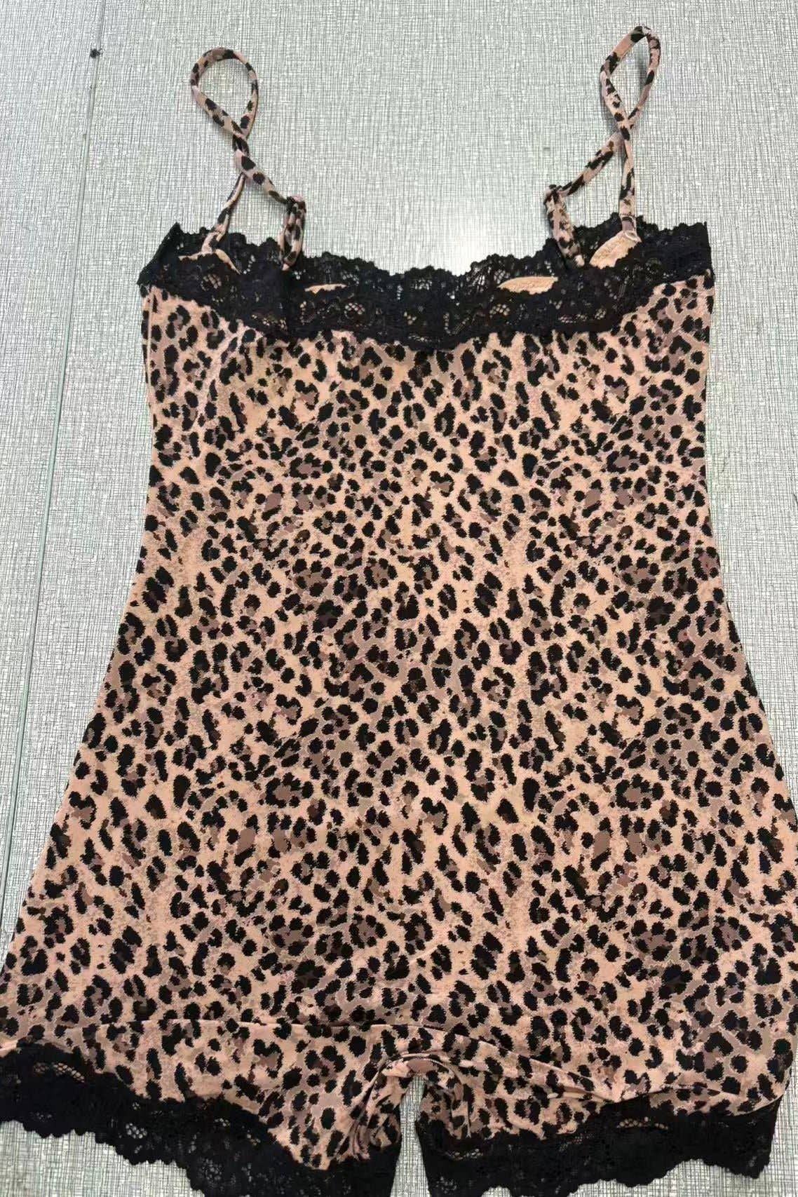 Lace Onesie ~ Leopard