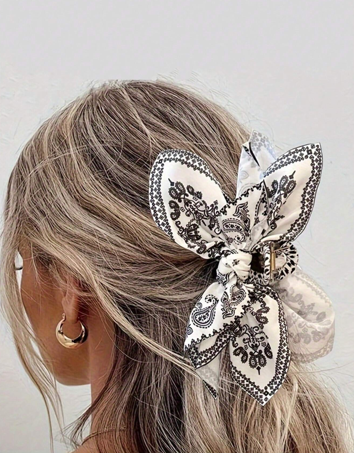 Paisley Bow Hair Clips