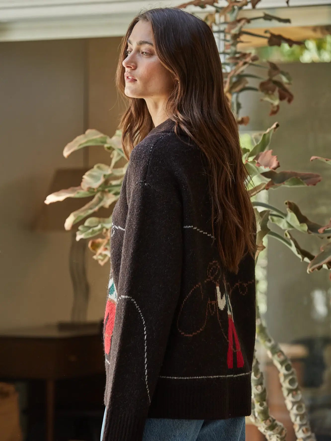 Knit Sweater Zip-Up