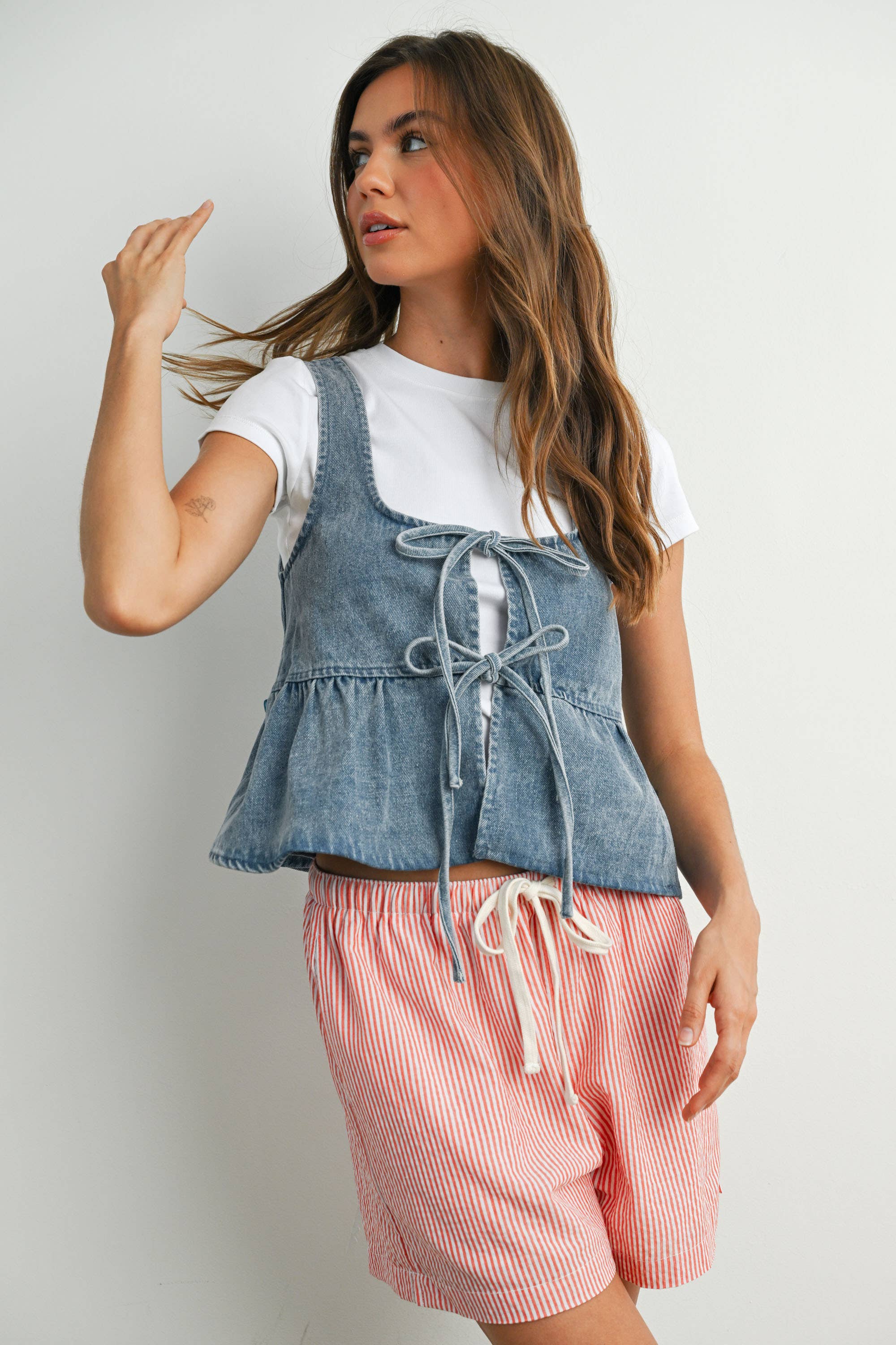 Ruffled Hem Tank Top