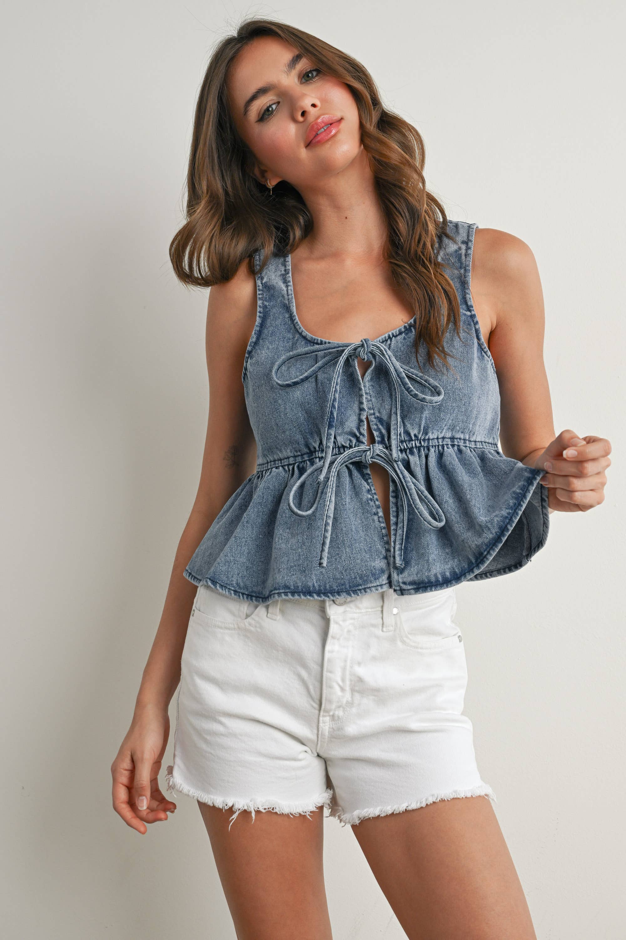 Ruffled Hem Tank Top