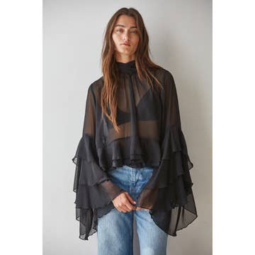 Woven See Through Top