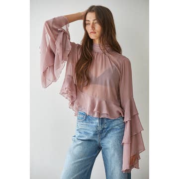 Woven See Through Top