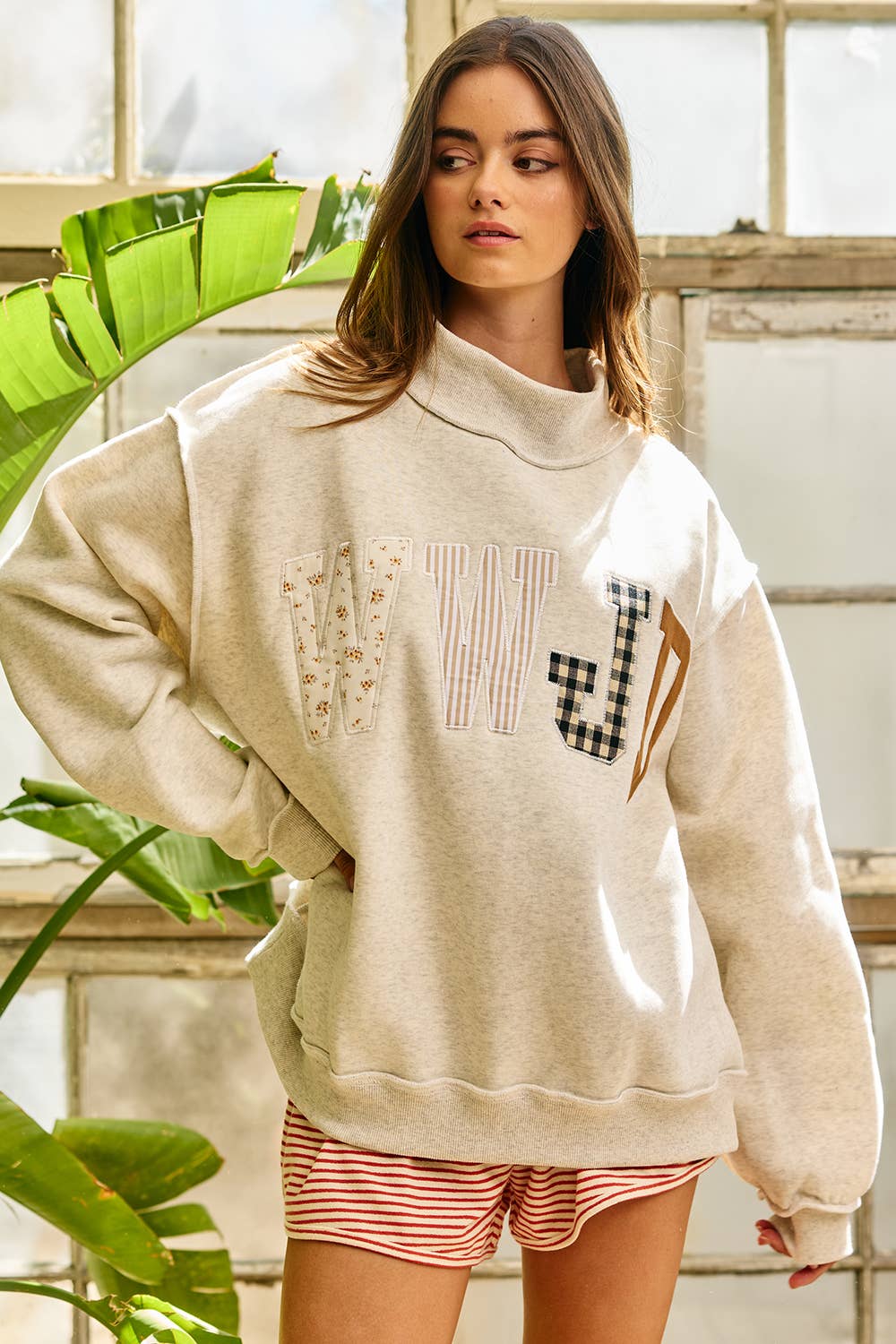 WWJD Embroidered Sweatshirt