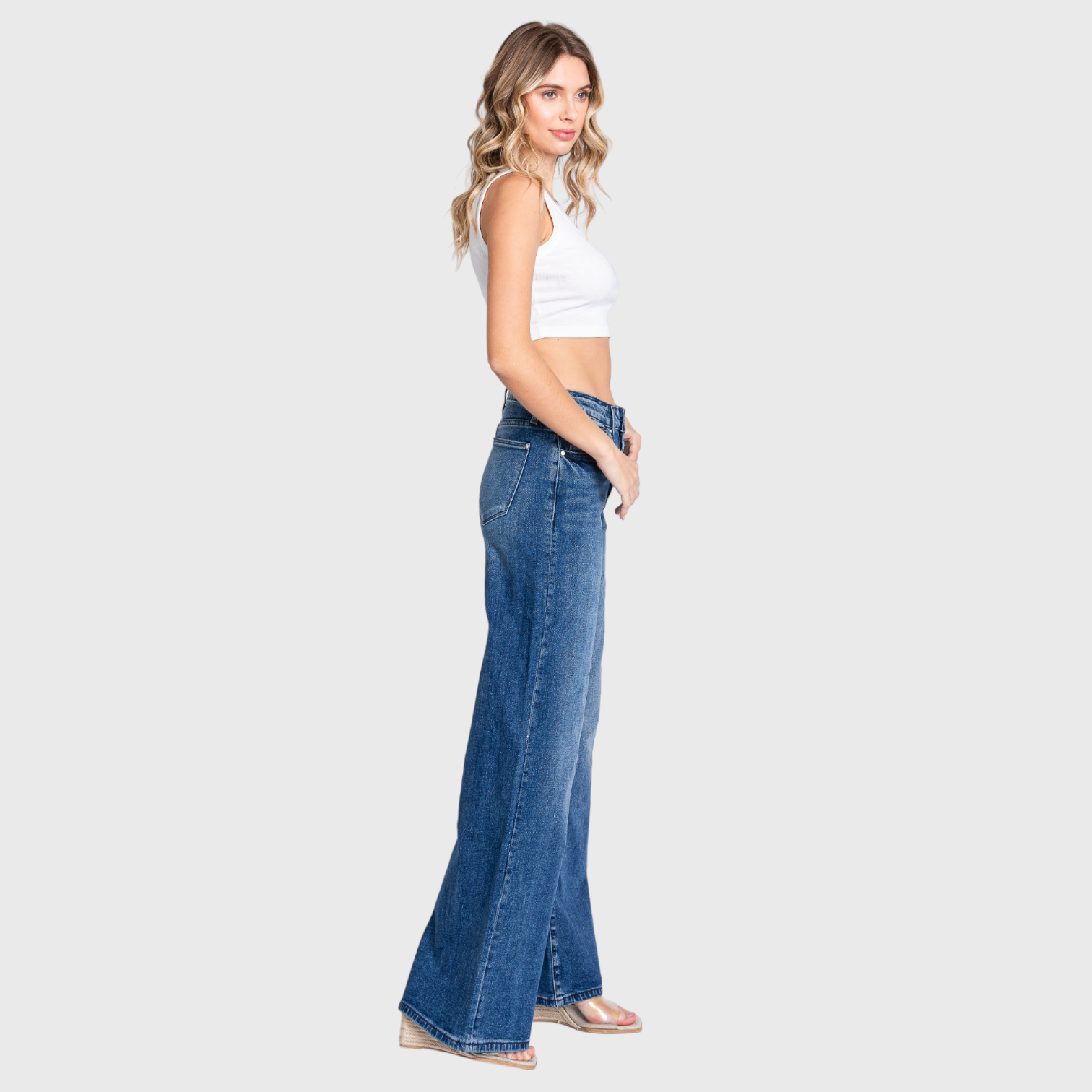 High-Rise Wide Leg Jeans