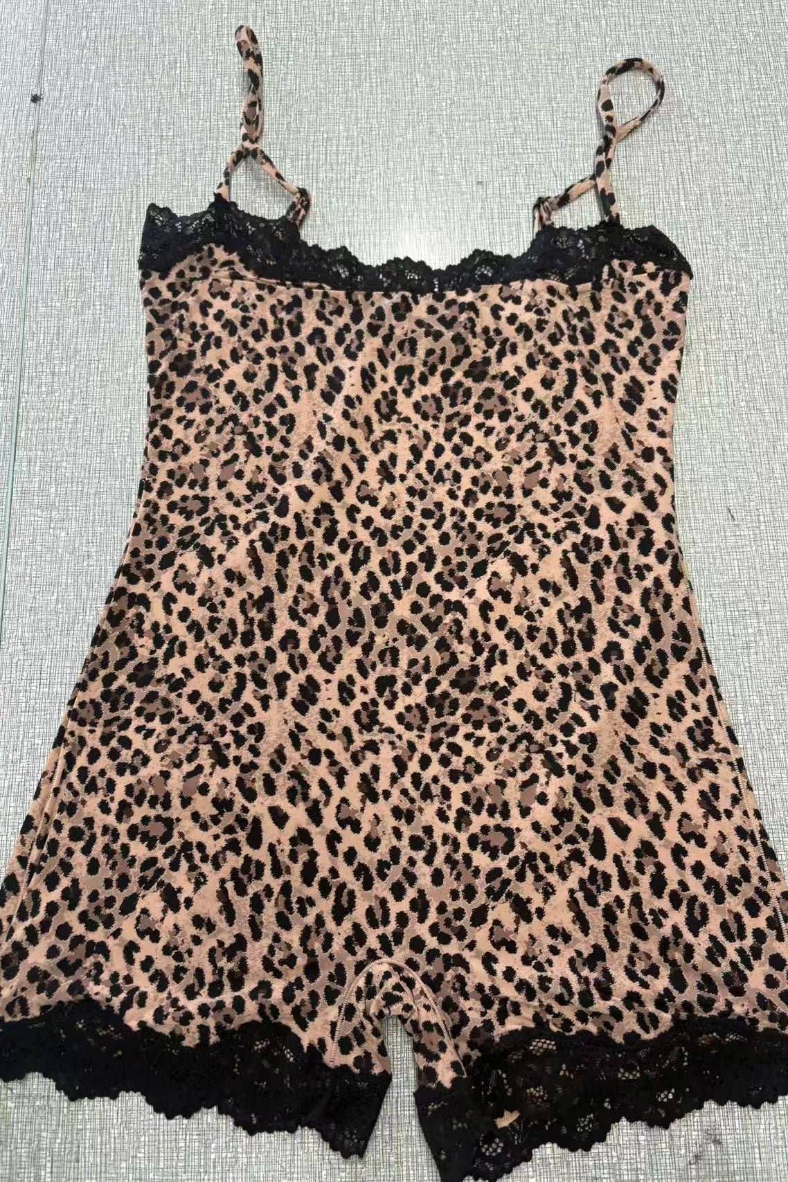 Lace Onesie ~ Leopard