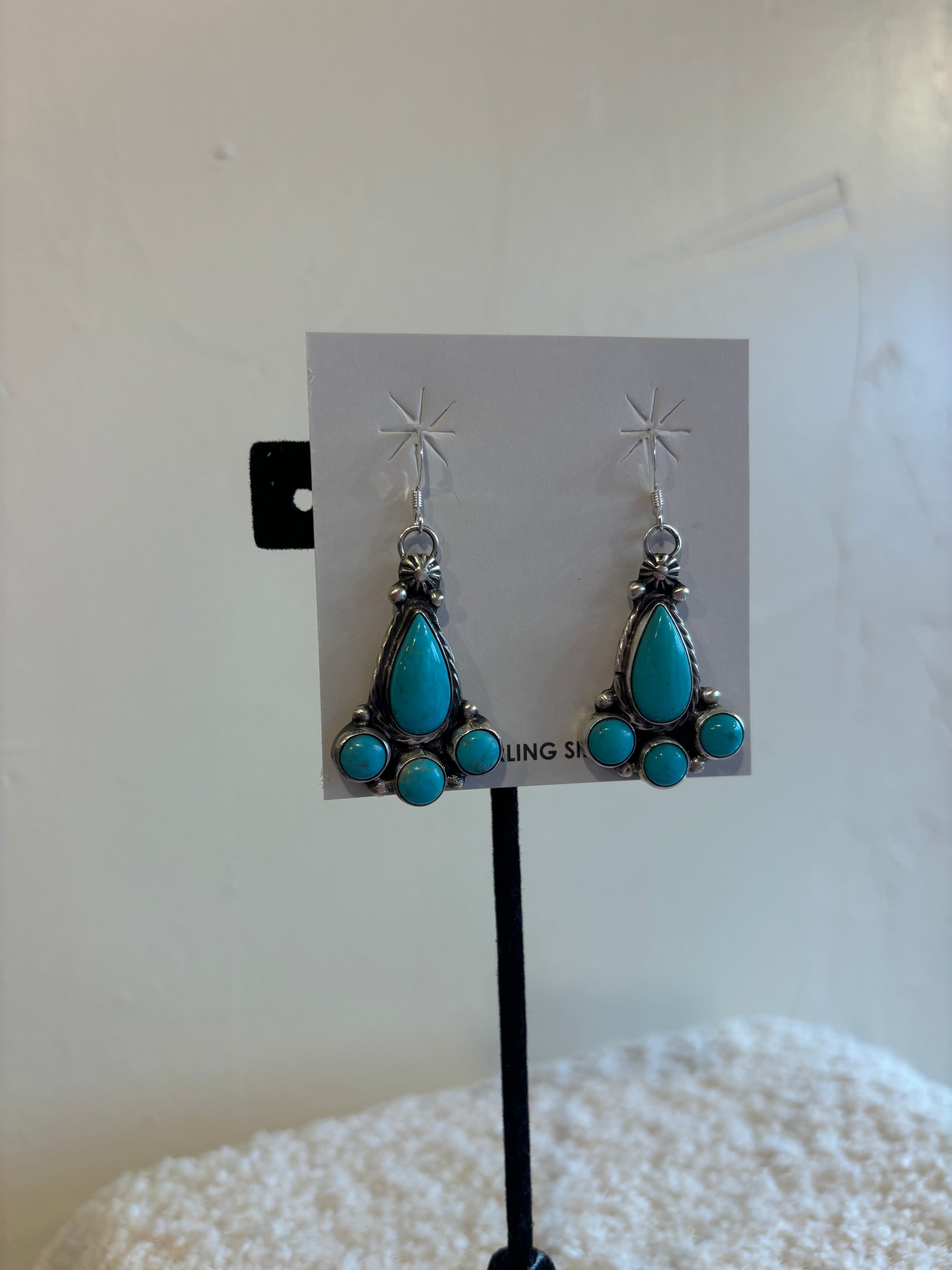 Kingman Turquoise Cluster Earring