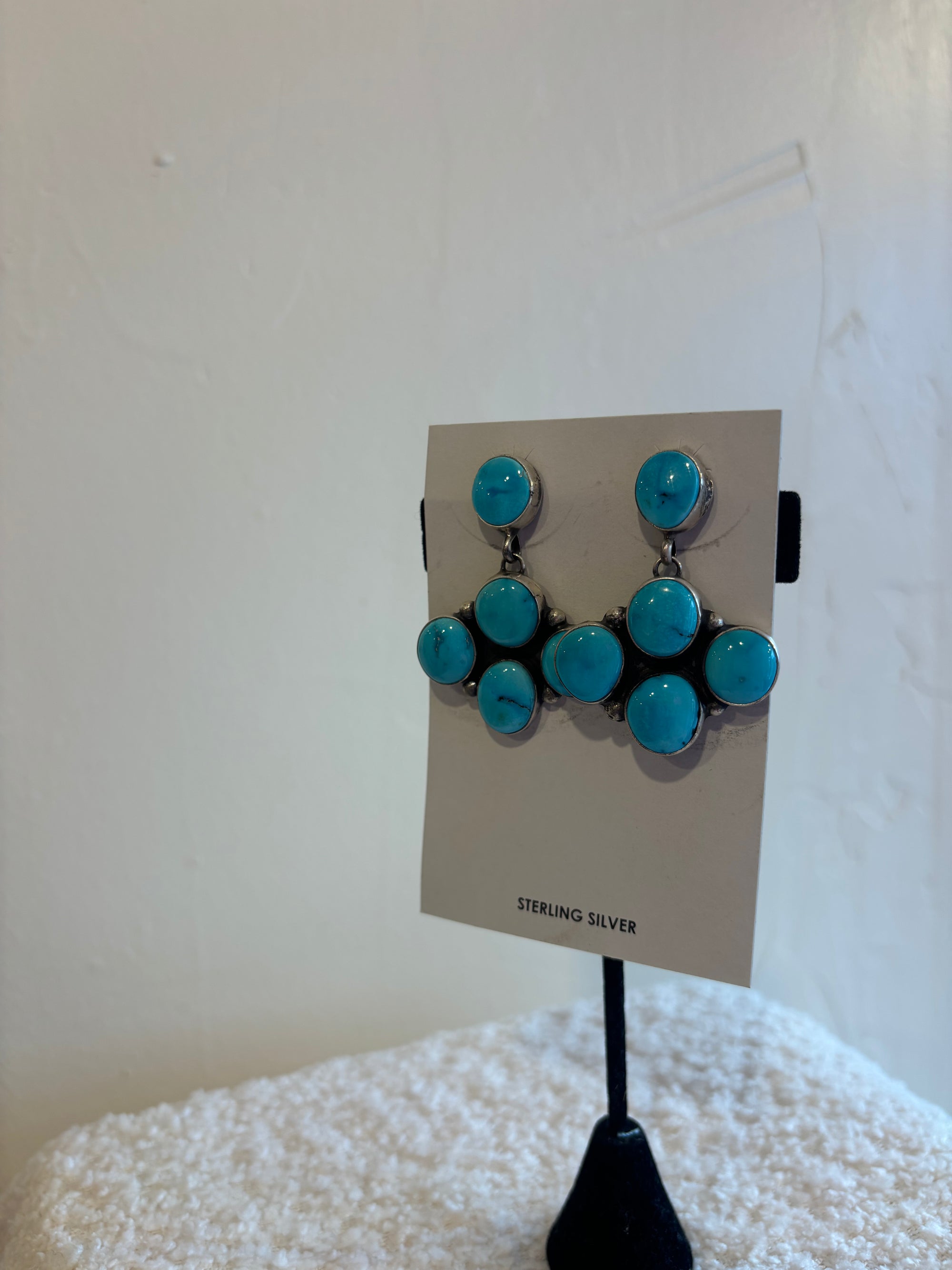Large Turquoise Cluster Earring