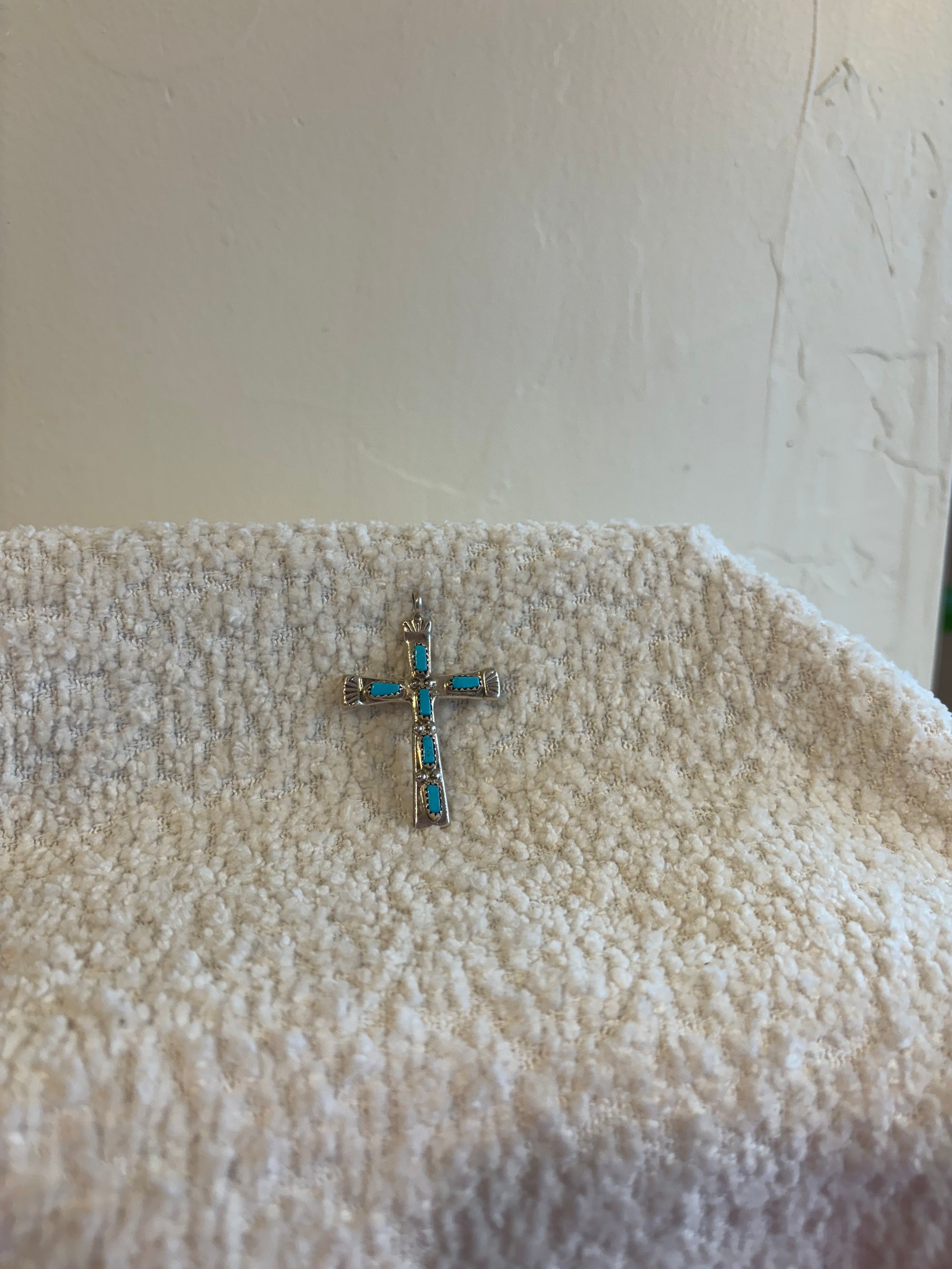 Cross Turquoise Pendant