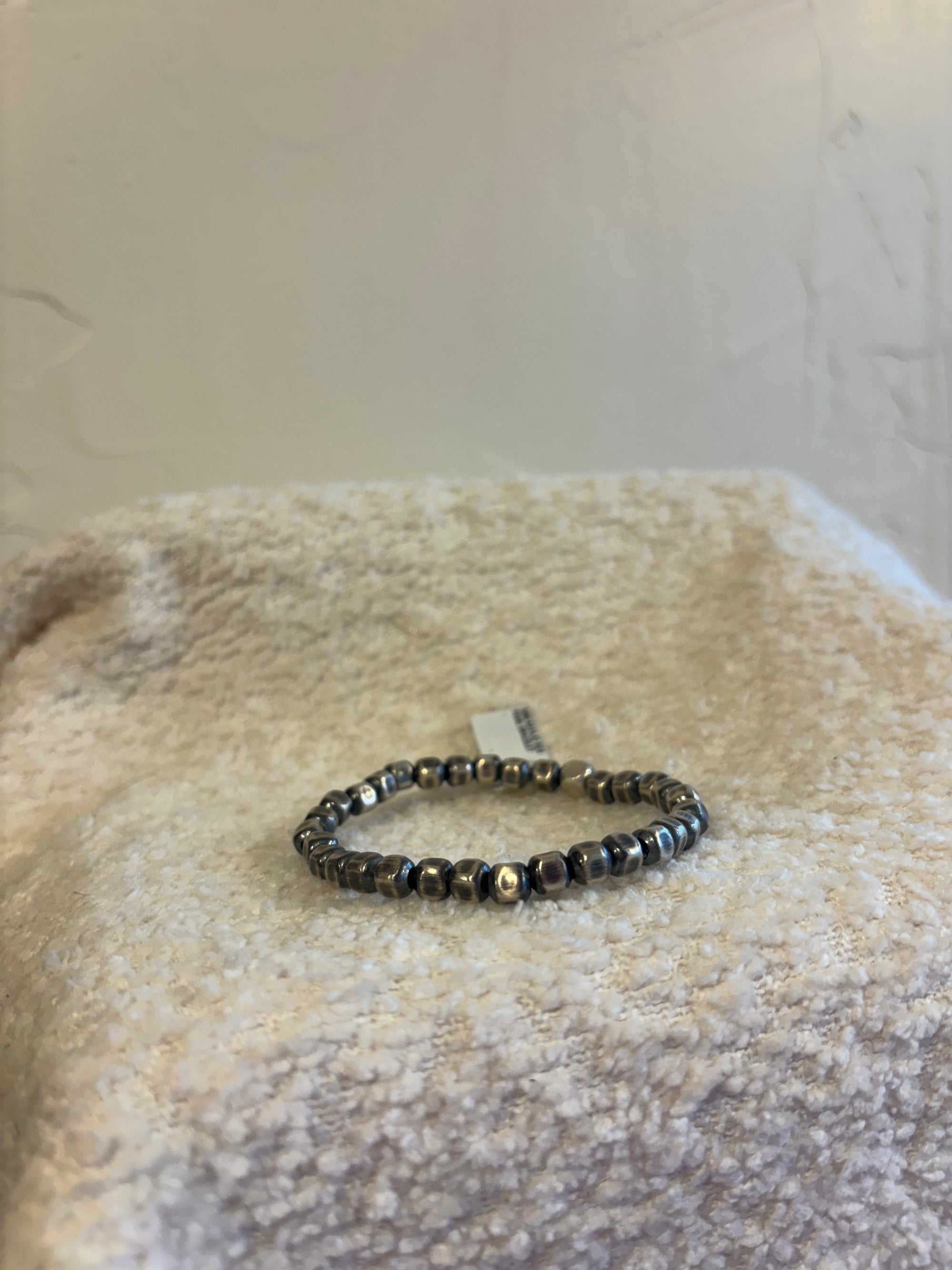 Squared Navajo Pearl Bracelet