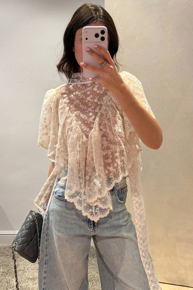 Asymmetrical Sheer Top