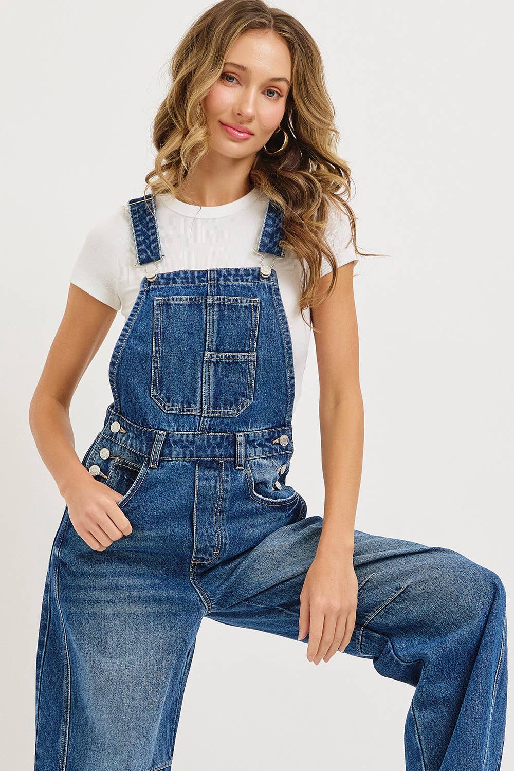 Barrel-Leg Overalls