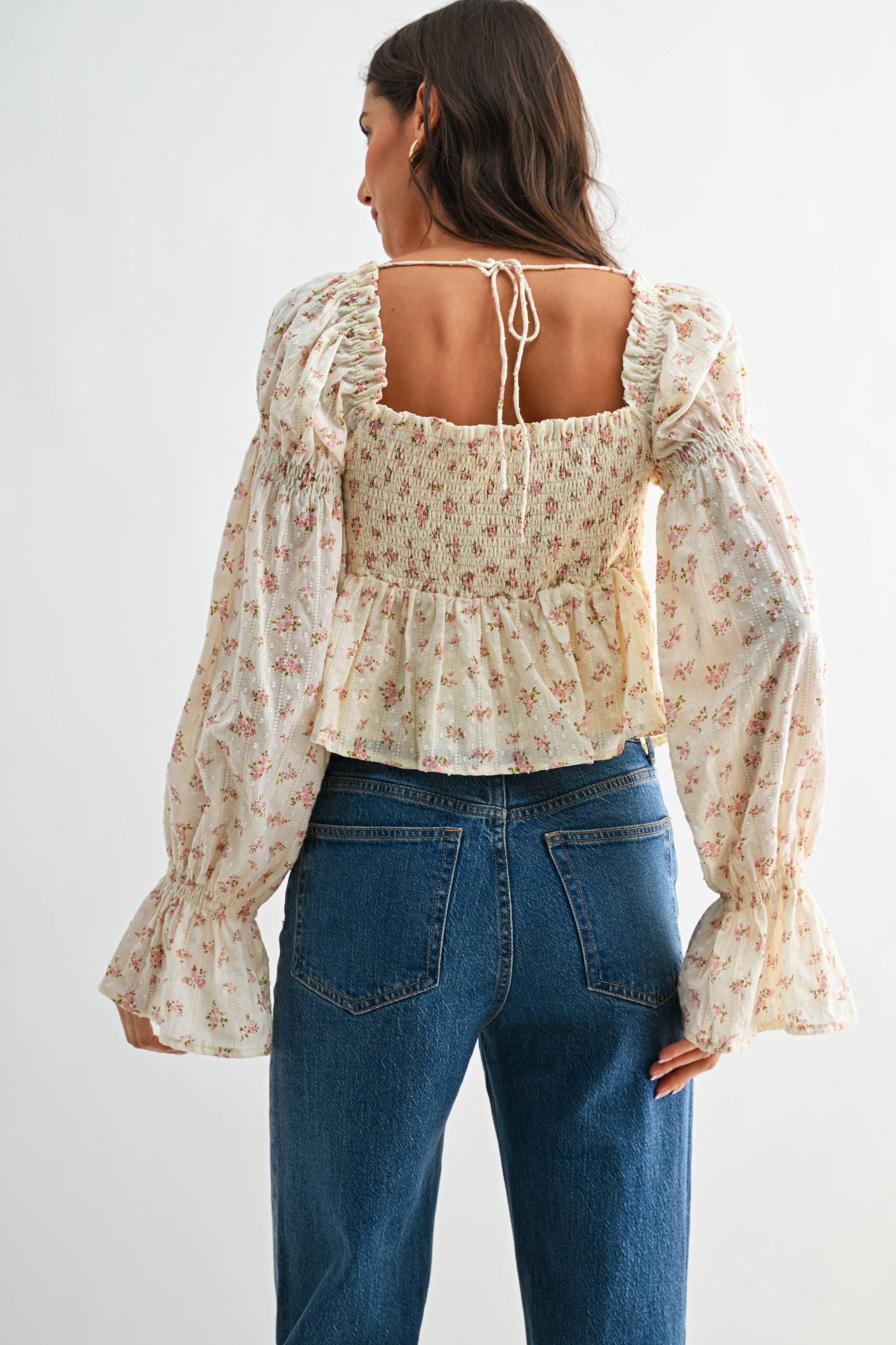 Floral Long-Sleeve Blouse