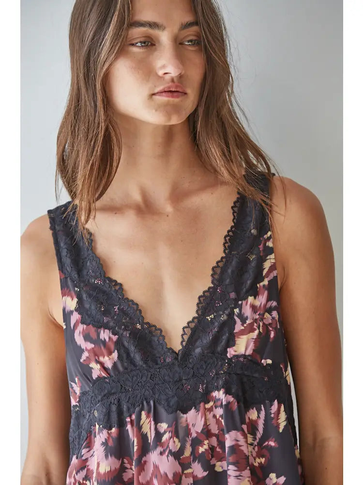 Woven V-Neck Mini Dress