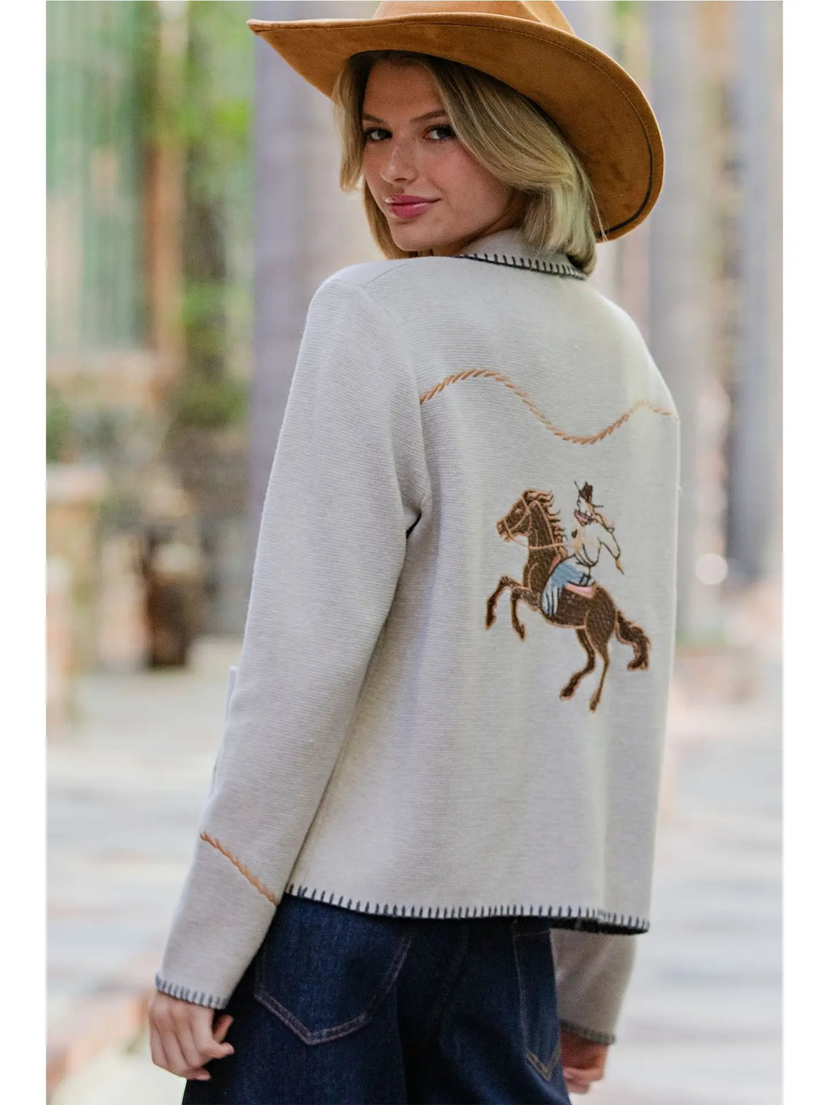 Western Whipstitch Cardigan