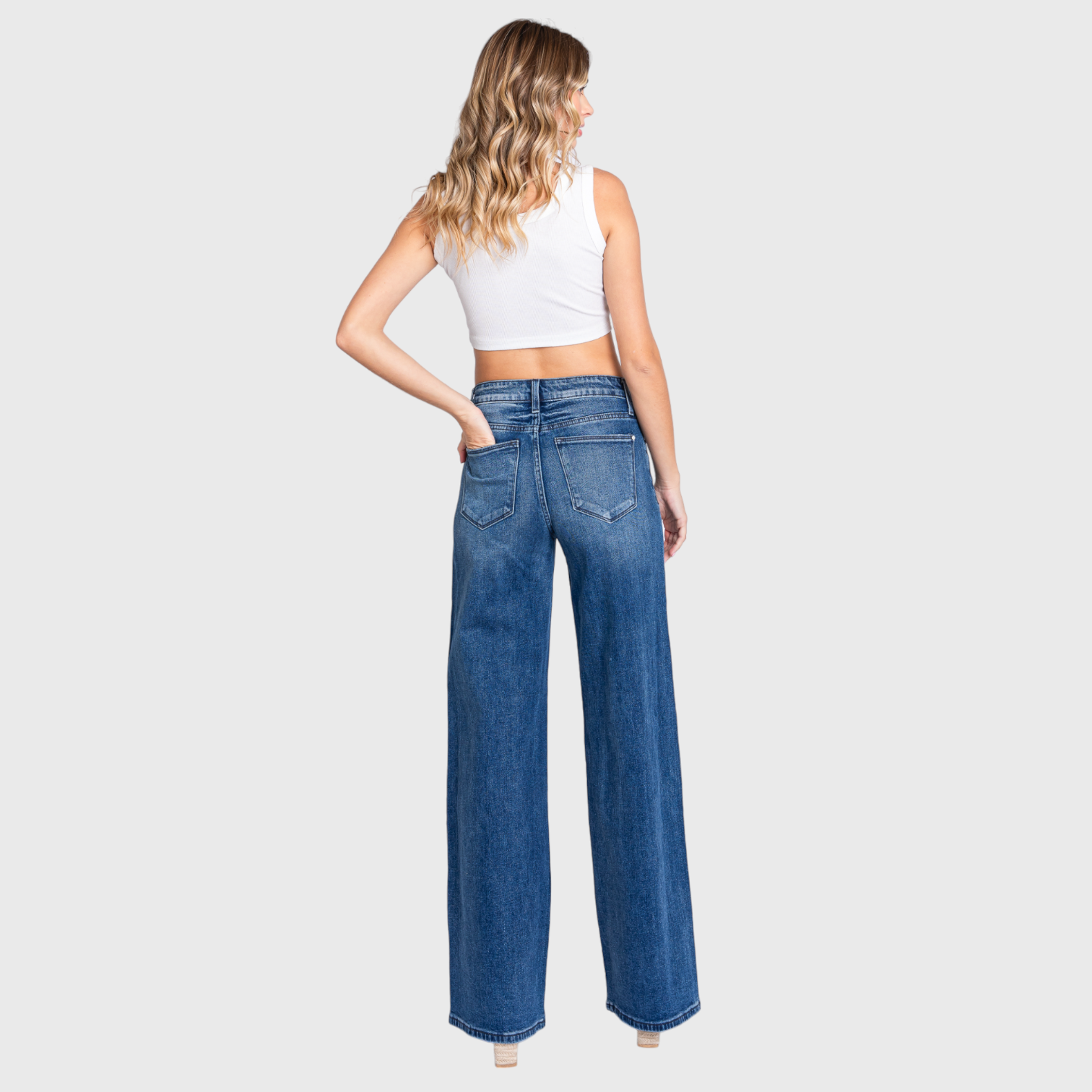 High-Rise Wide Leg Jeans