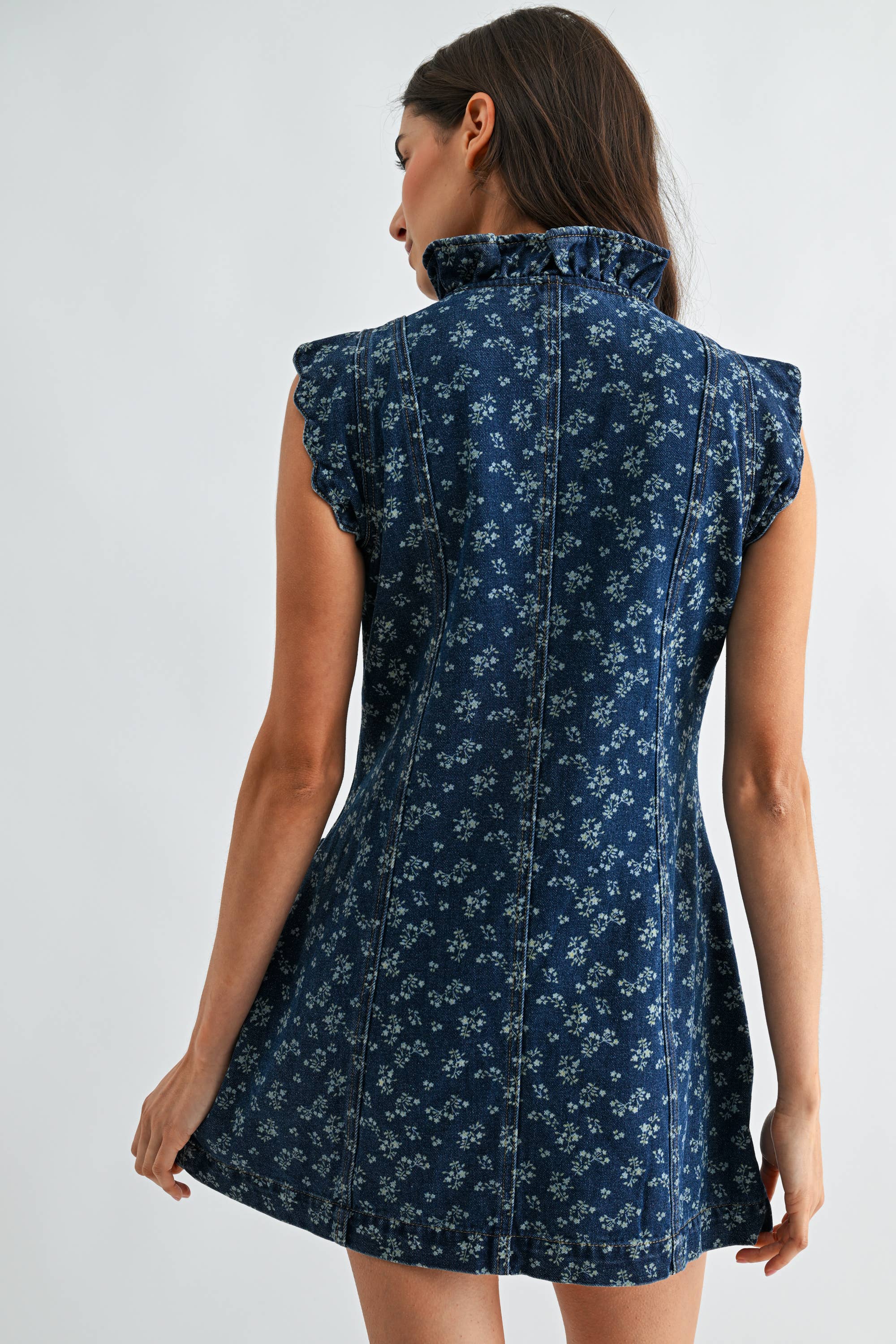 Floral Denim Dress