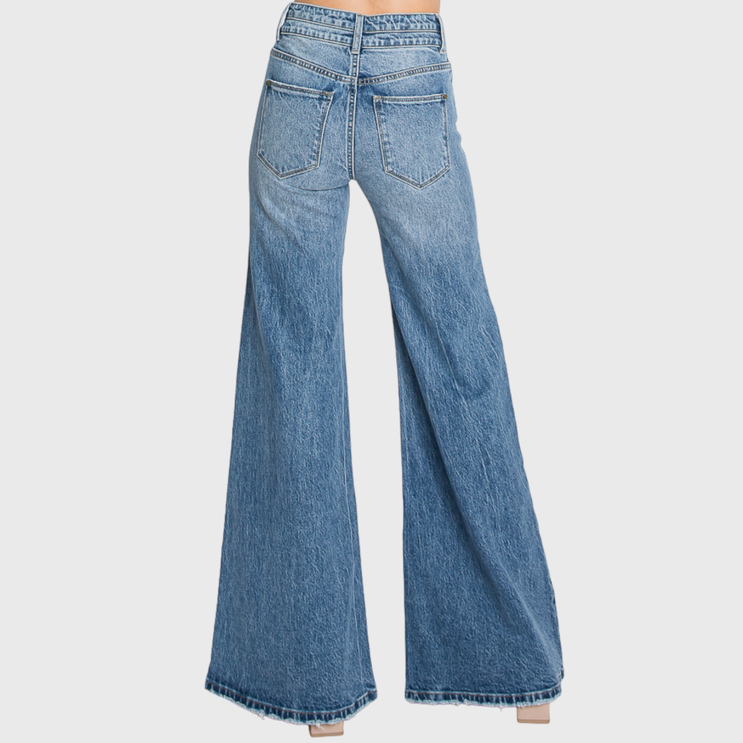 High Waisted Vintage Wide Leg