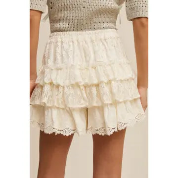 Lace Tiered Shorts