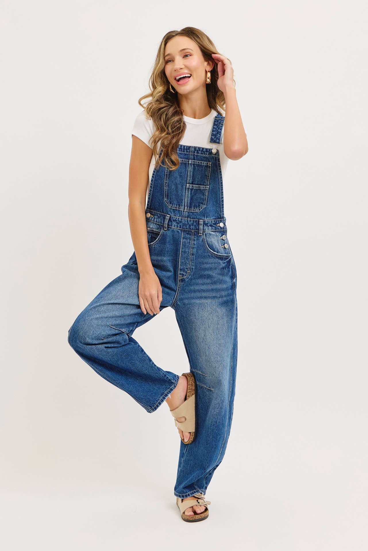 Barrel-Leg Overalls