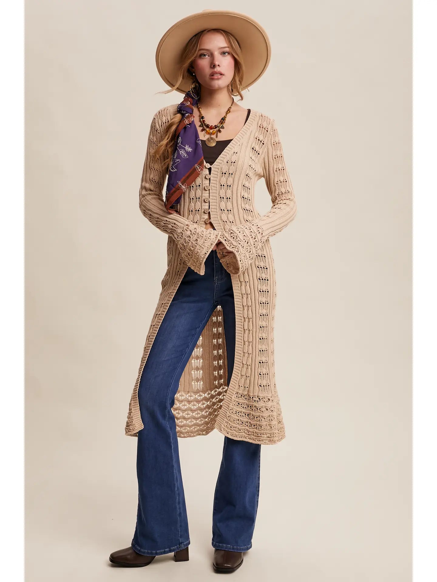 Crochet Longline Cardigan