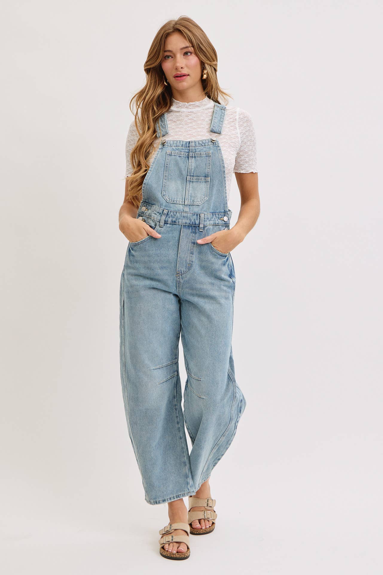 Barrel-Leg Overalls