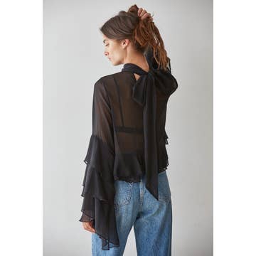 Woven See Through Top