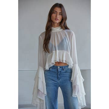 Woven See Through Top