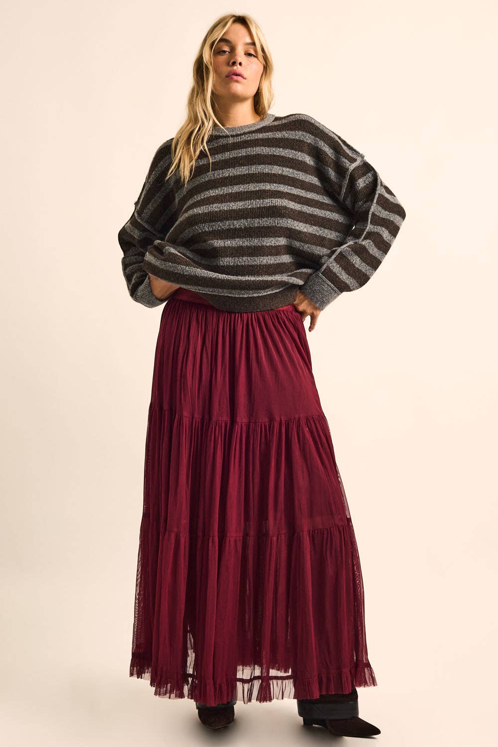 Ruffled Maxi Skirt