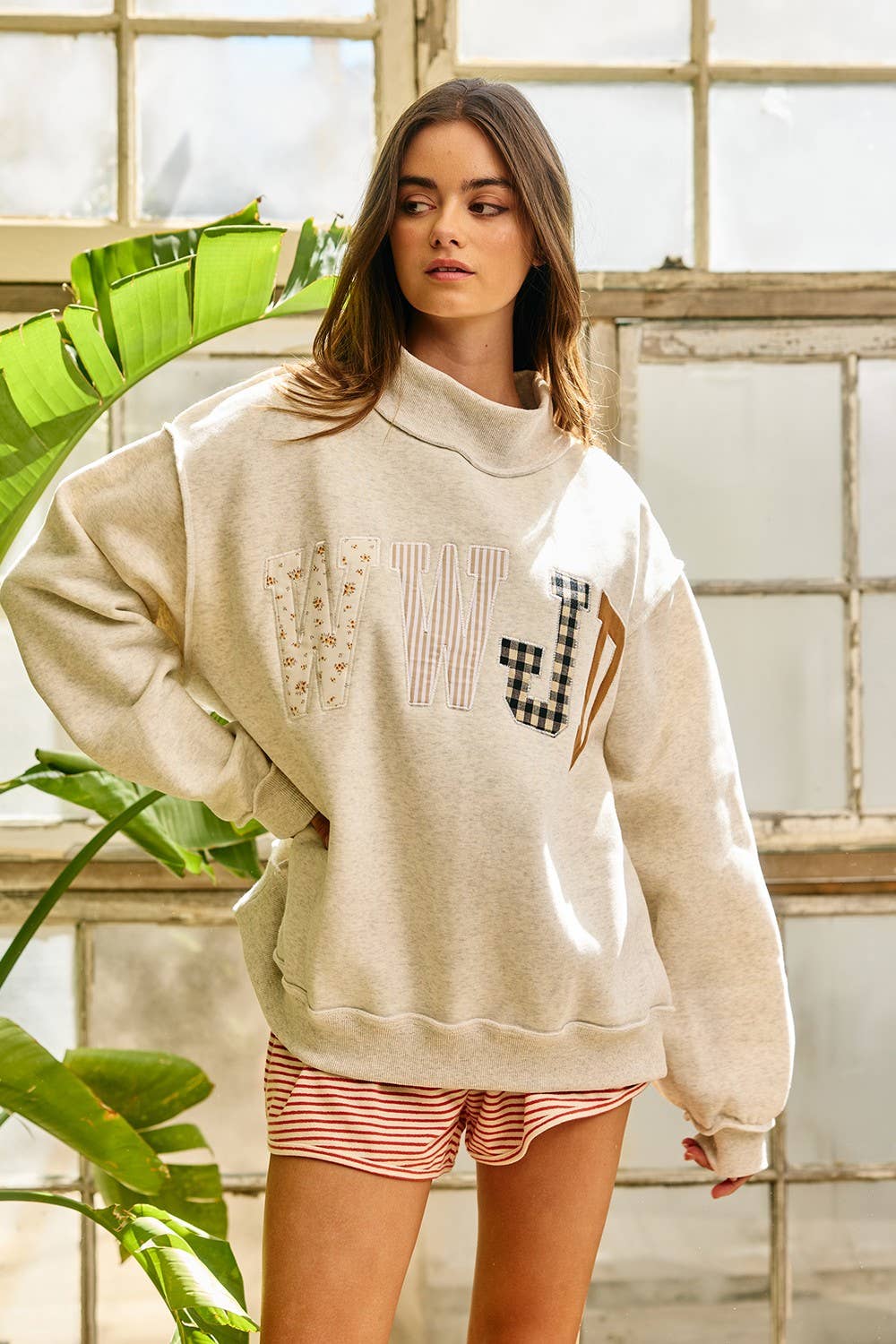 WWJD Embroidered Sweatshirt