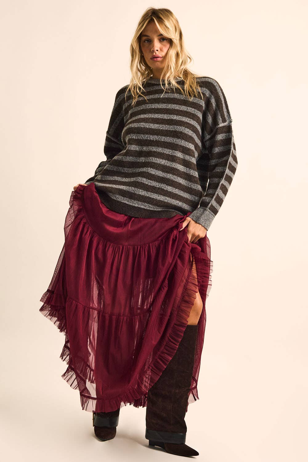 Ruffled Maxi Skirt